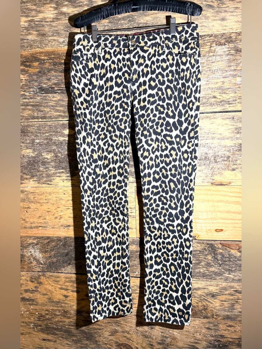 Kate Spade New York,Leopard Print “Perry Street” Skinny Jeans - Black, White